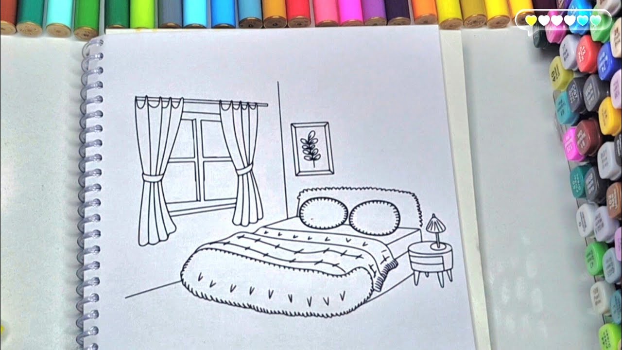 ASMR Color with Me | Super Cozy Cute Bedroom Coloring | Relaxing Vibes