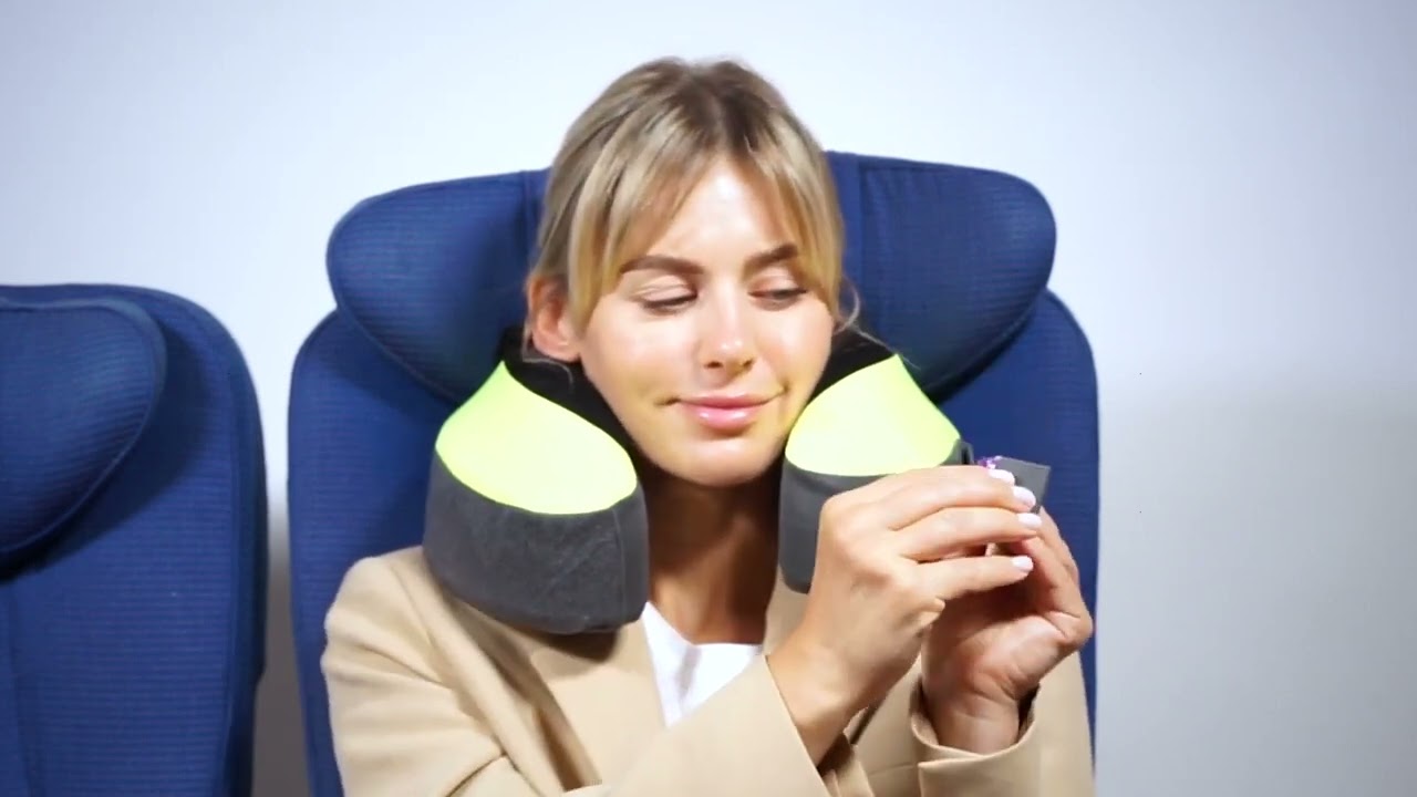 Cabeau The Neck's Evolution S3 - Memory Foam Neck Travel Pillow with Chin and Seat Strap