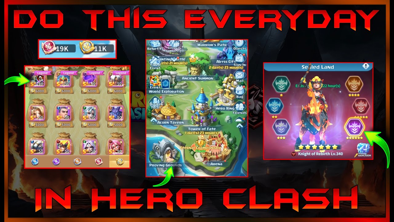 Do This Everyday In Hero Clash! | The Daily Routine