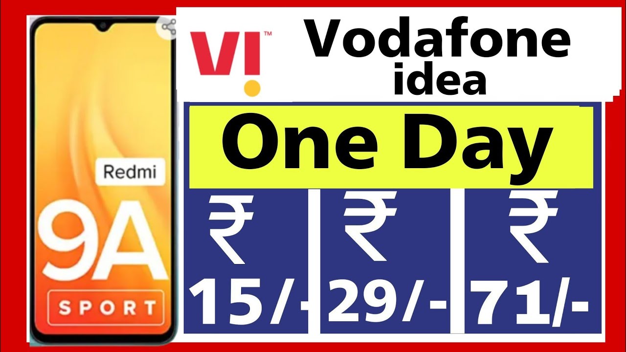 Vi data pack 1 day (Vodafone idea) | vi one day pack recharge new plans 2023