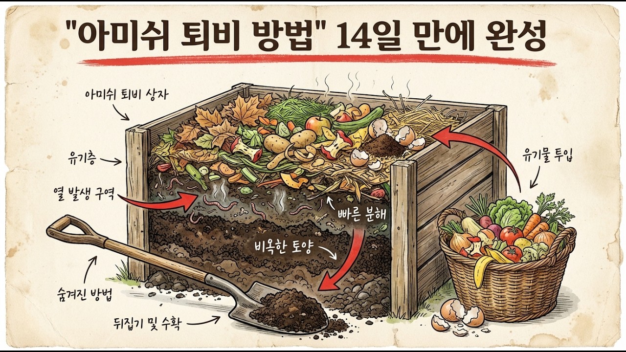 폐기물을 14일 만에 퇴비로 &mdash; 아무도 알려주지 않는 아미쉬 방법
