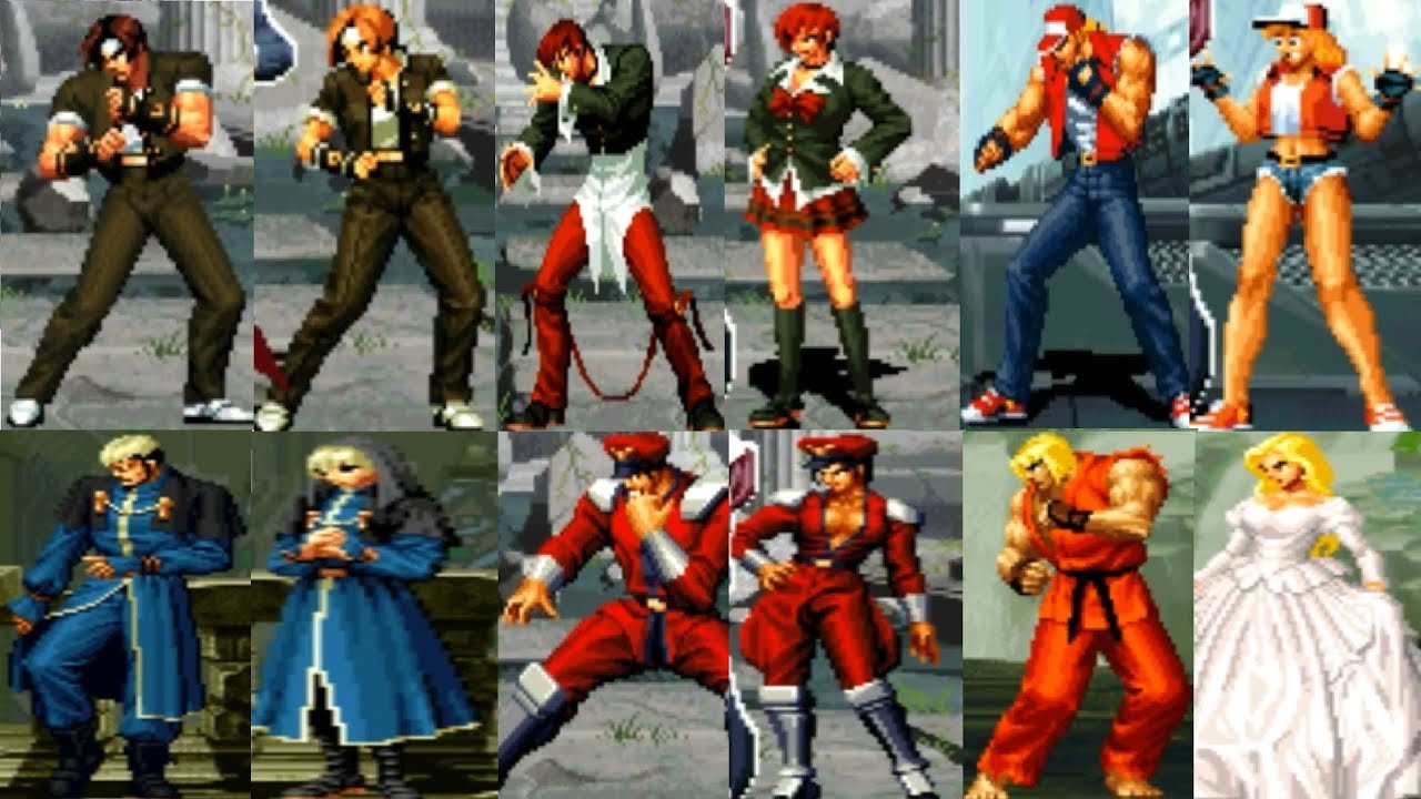 쿄,이오리,류,켄,게닛츠등 여체화！SNK VS CAPCOM 전캐릭터 여체화 모음 !!