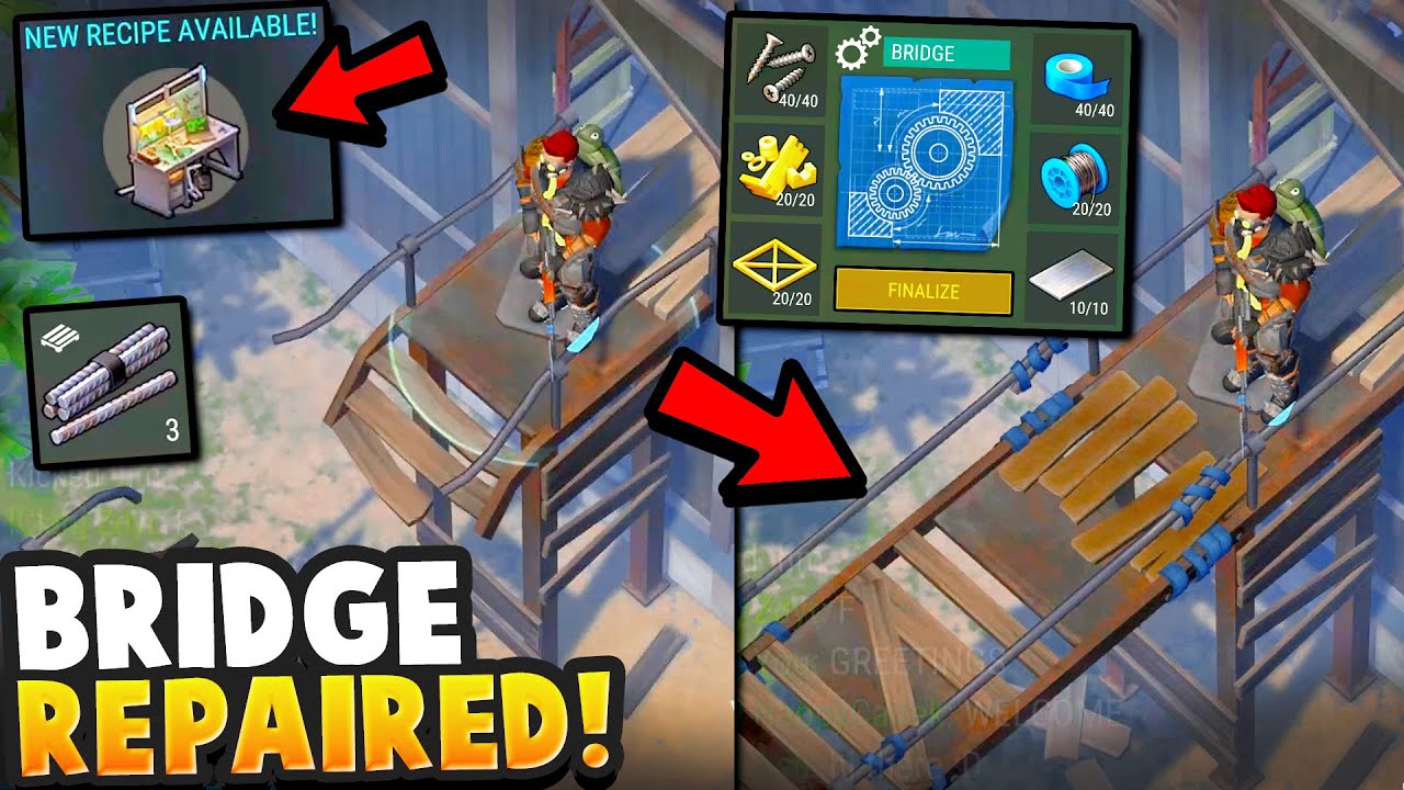 BRIDGE REPAIRED at Transport Hub + Drone Upgrade Workbench (Iron Rods!) - Last Day on Earth Survival