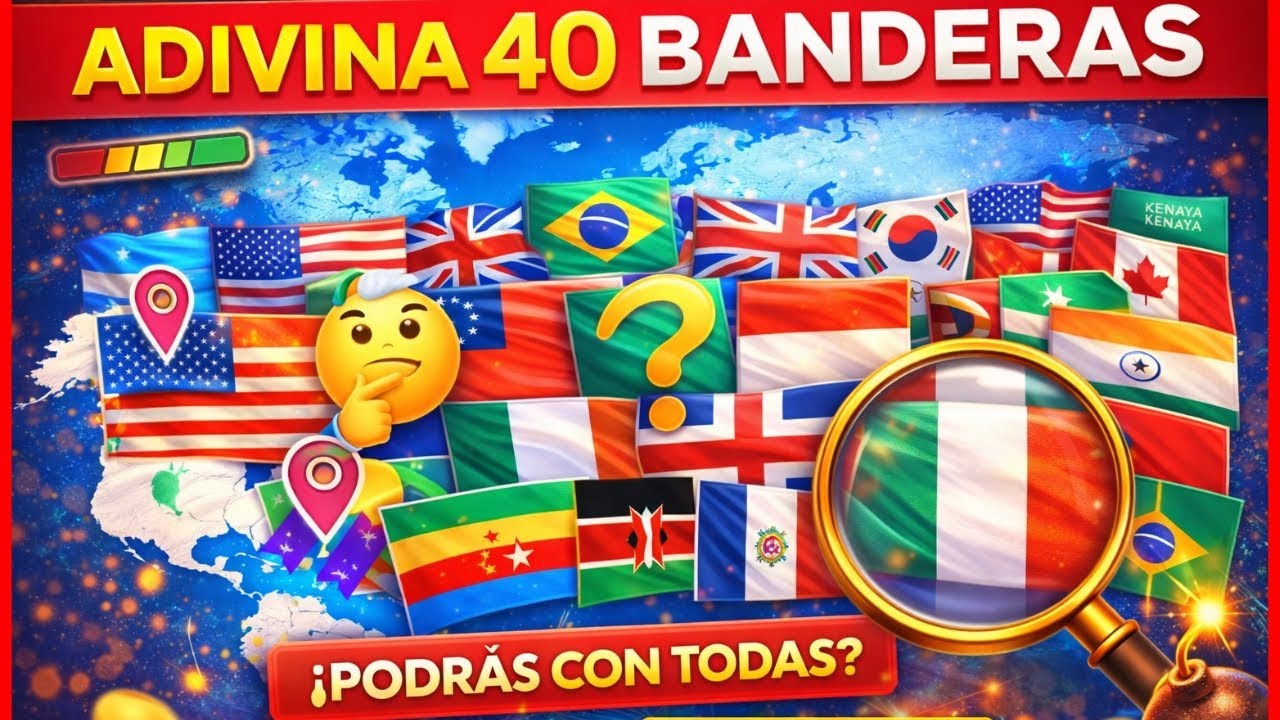Adivina las 40 banderas del 🌍🚩 | Quiz de banderas NIVEL INTERMEDIO 🤔