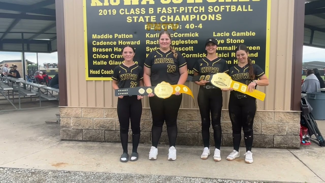 #OKPrepStory: Kiowa Cowgirls Maccie Bain Morgan Darrell Paige Igou Ella Roberts Slow Pitch All State