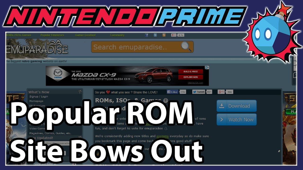 EmuParadise is Removing All ROMS in Wake of Nintendo's Pending Lawsuit Against Competitor