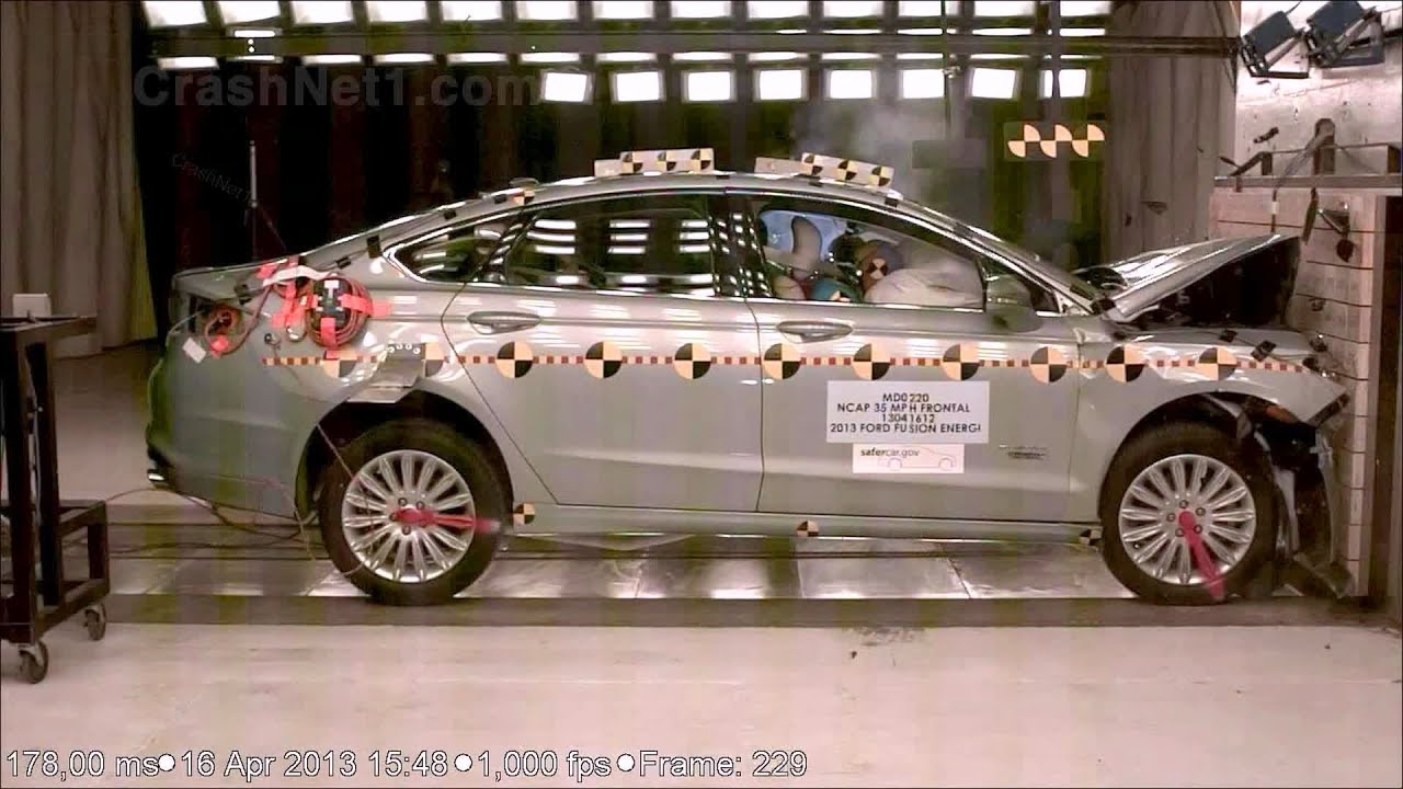 2013 Ford Fusion Energi | Frontal Crash Test by NHTSA | CrashNet1