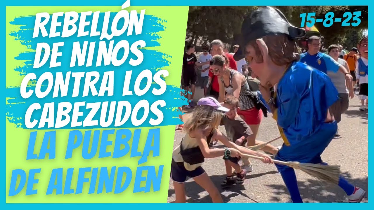 CABEZUDOS, Gigantes y ESCOBAZOS en La Puebla de Alfindén | 15-8-23