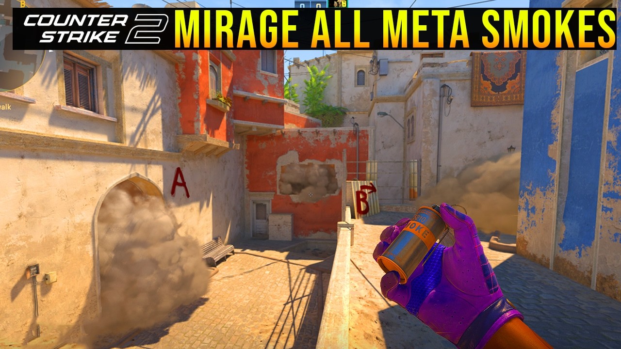 10 MUST KNOW Smokes For Mirage (2026) - CS2 Mirage Smokes Guide & Tutorial (EASY)