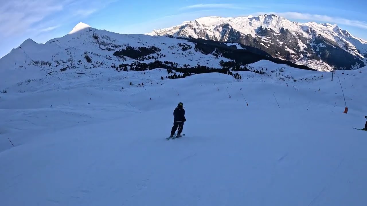 [4k] Skiing in Grindelwald-Wengen| Piste 26 (red) | Jungfrau region | Switzerland