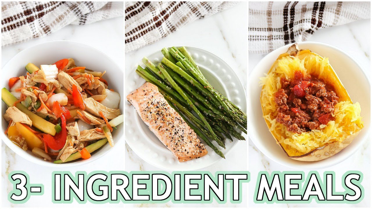 3 INGREDIENT RECIPES FOR DINNER: easy healthy paleo meals