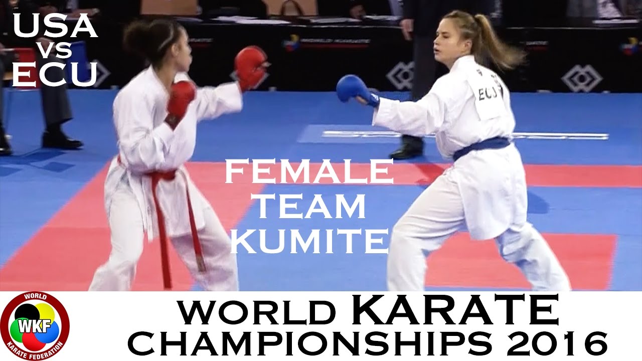 BRONZE. (1/3) Female Team Kumite USA vs ECU. 2016 World Karate Championships