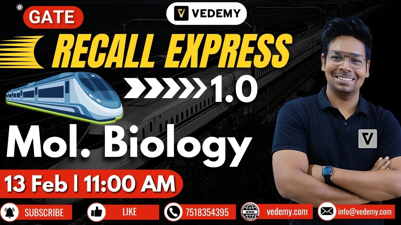 GATE Recall Express | Molecular Biology | Virendra Singh | Complete Recalling | GATE BT & XL |