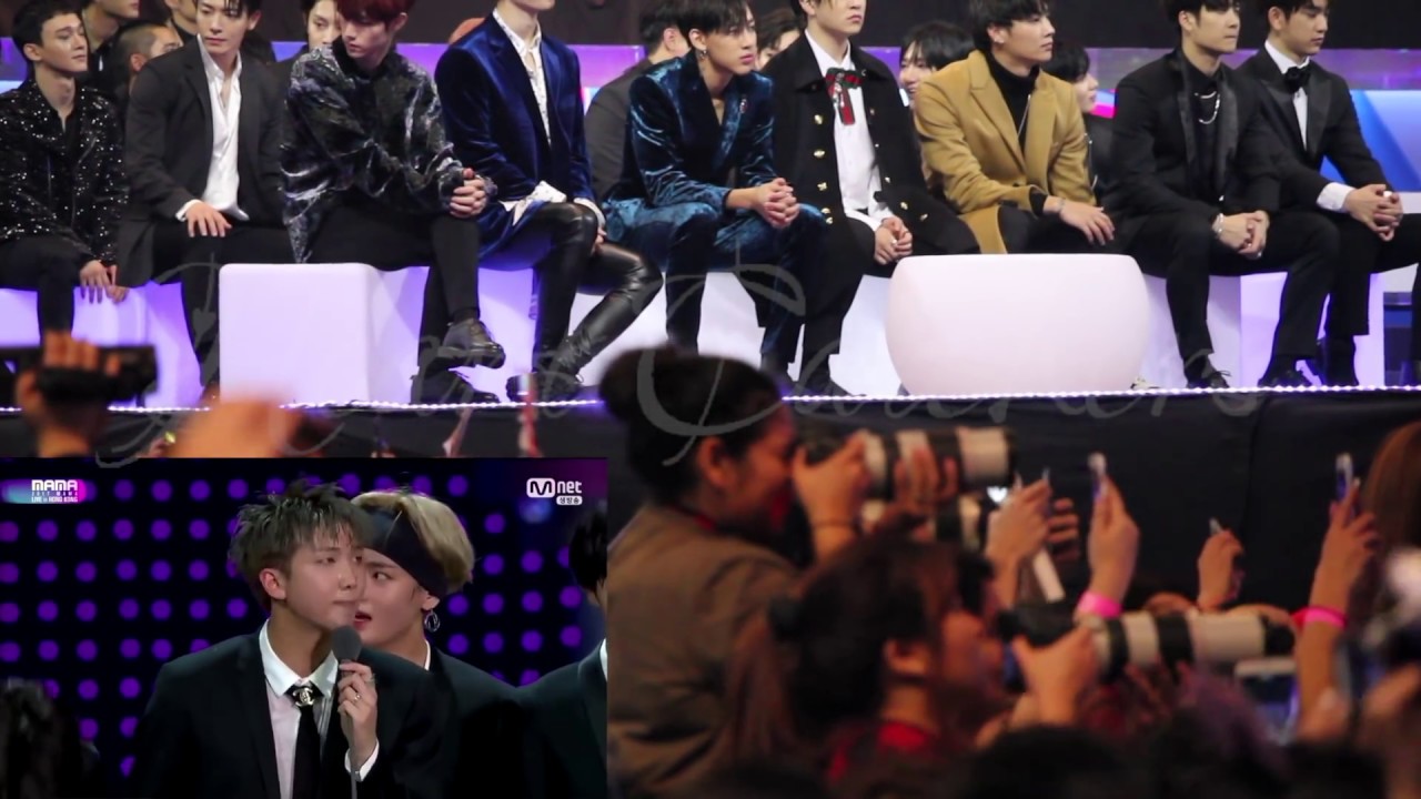 [HD FANCAM] 171201 2017 MAMA IN HONG KONG EXO, GOT7 & SUPER JUNIOR'S REACTION TO ARTIST OF THE YEAR