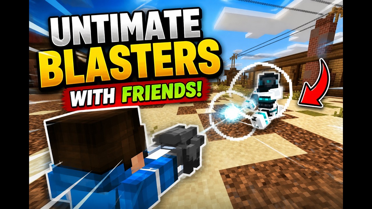 Ultimate Blasters in Wild West 🤠 | Friends Battle Gets CRAZY! (Minecraft World and Add-on)