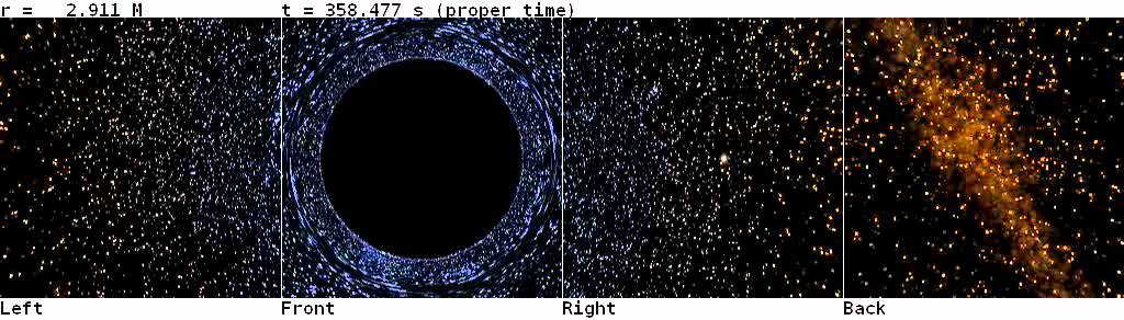 Falling into a matterless black hole