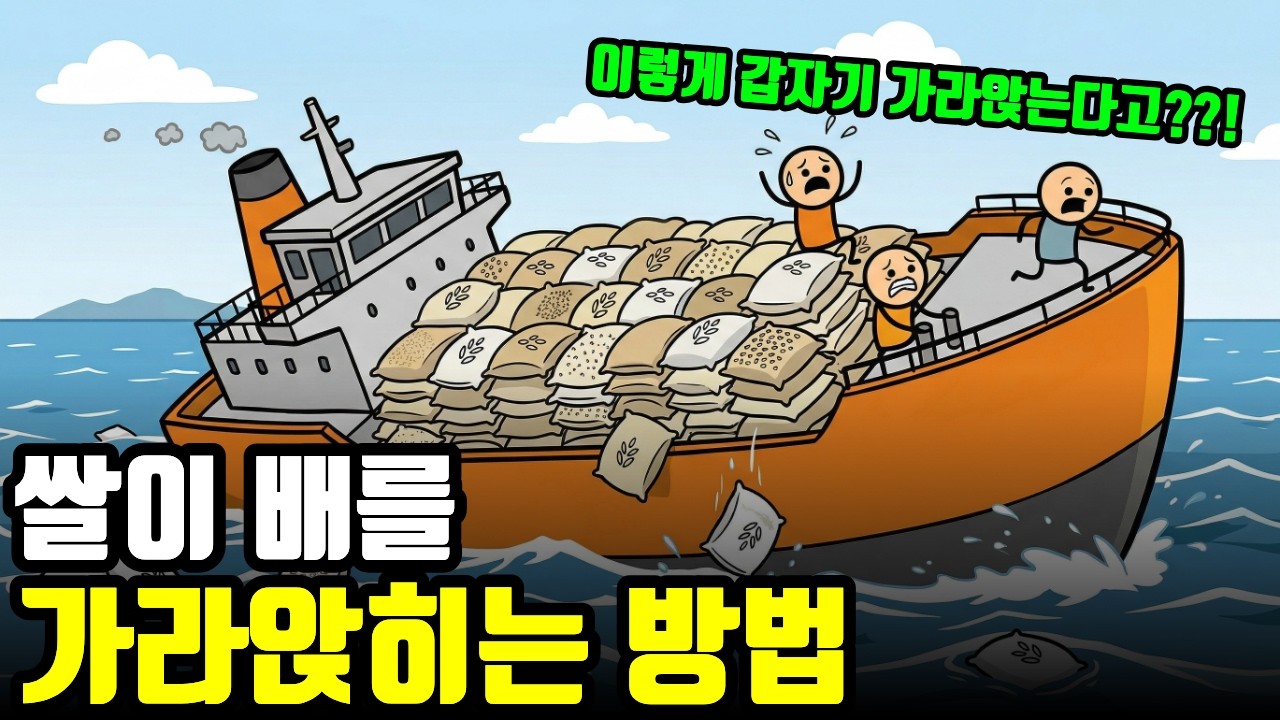 쌀이 5만 톤 배를 수장시키는 소름 돋는 방법 (국제 금기 사항)