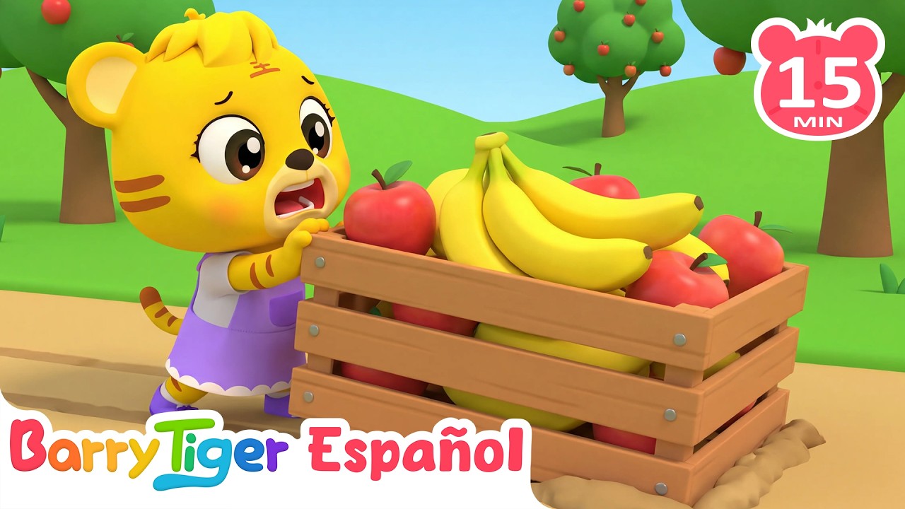 🍎 Manzanas y Plátanos 🍌 con Animales Divertidos para Niños | Canciones Infantiles | BarryTiger