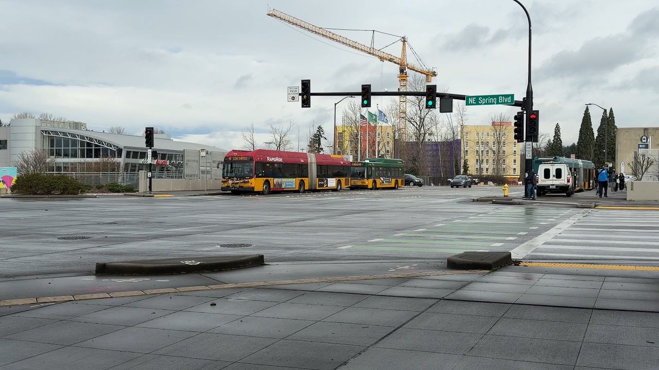 Bus Bridge At Spring District Station.