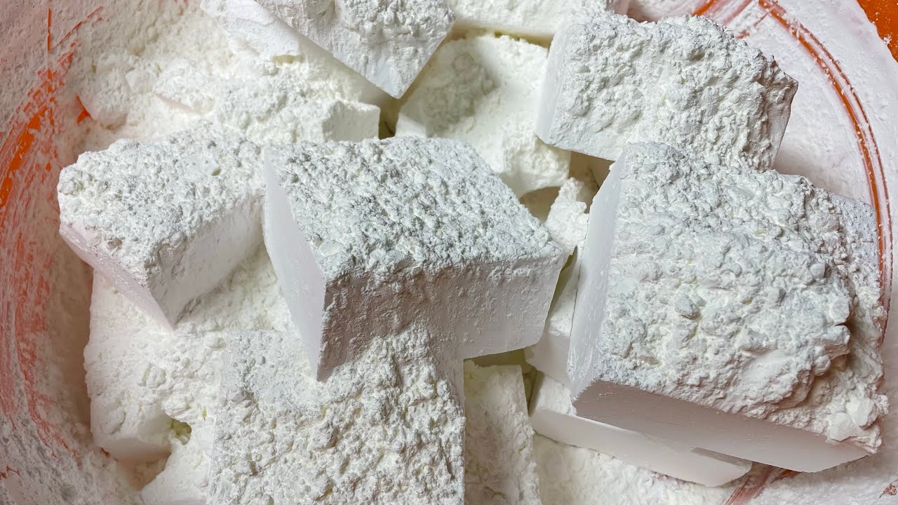 Different Textures of Fresh Chalk with Cornstarch