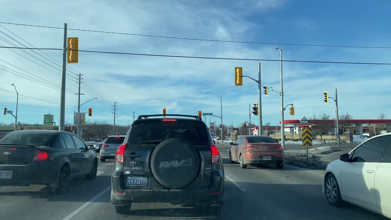 Drive to Home Depot Kitchener Ontario Canada | Winter Snow | iPhone as Dash Cam