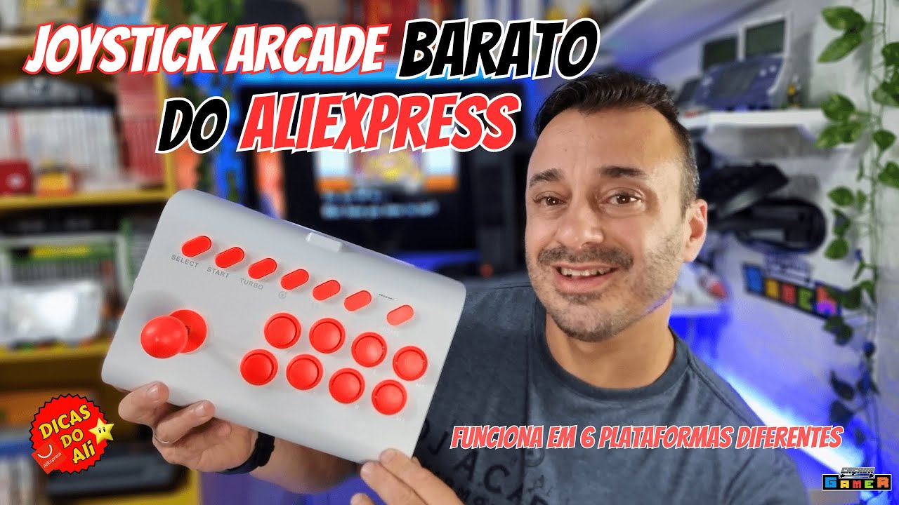 Joystick Arcade BARATO do AliExpress, Funciona em 6 Plataformas DIFERENTES!