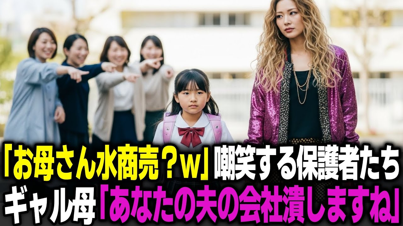 ｢お母さん水商売？w｣授業参観で馬鹿にして嘲笑する保護者達。ギャル母｢あなたの夫の会社潰しますね｣保護者｢は？｣