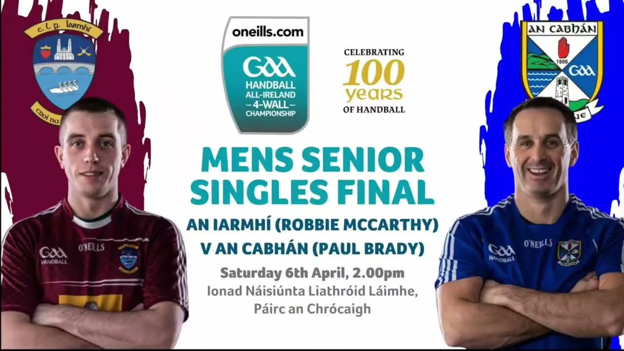Mens Senior 40x20 Singles Final 2024 - Robbie McCarthy (Westmeath) vs Paul Brady (Cavan)