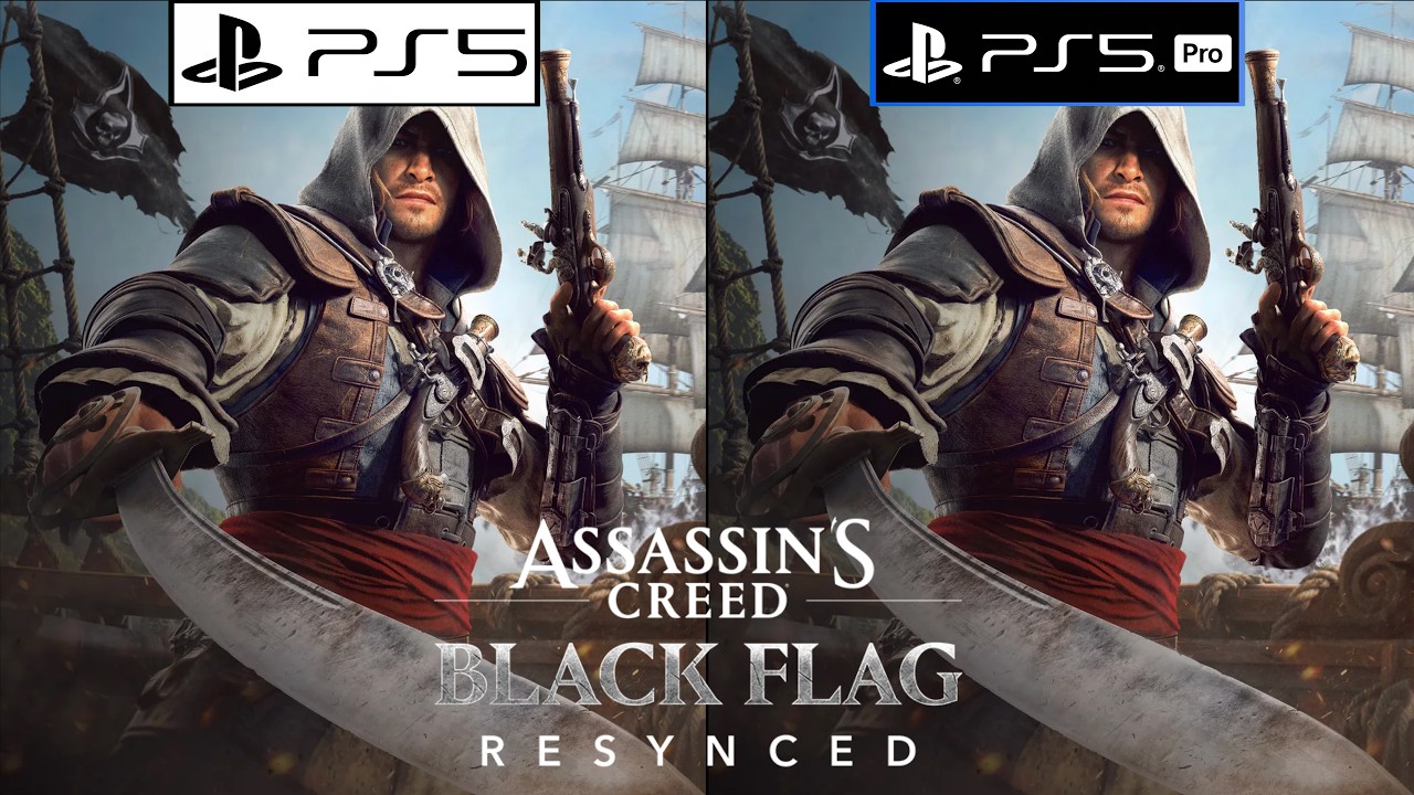 Assassin's Creed Black Flag Resynced PS5 vs PS5 Pro - Graphics Comparison - Framerate