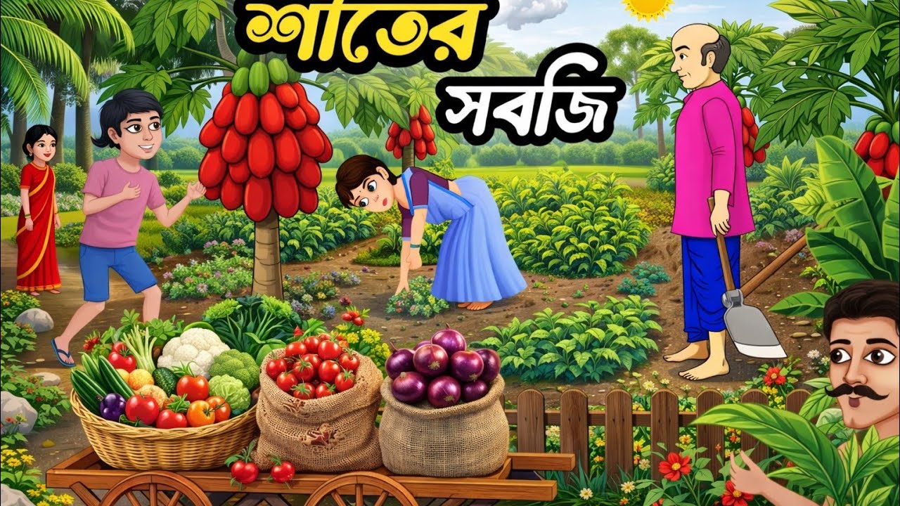 শীতের সবজি //sheter sobji /Bangla cartoon//Bangla fairy tales Cartoon//Thakurmar Jhuli//Golpo poka//