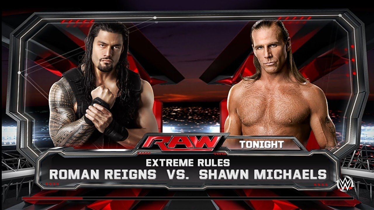 WWE 2K15 : Roman Reigns VS Shawn Michaels | Extreme Rules Match | At RAW |