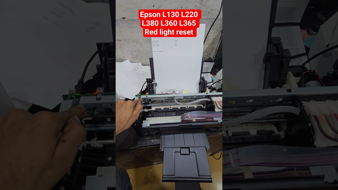 Haw to all red light reset Epson L130 L310 L220 L380 L360 printer reset software all over India