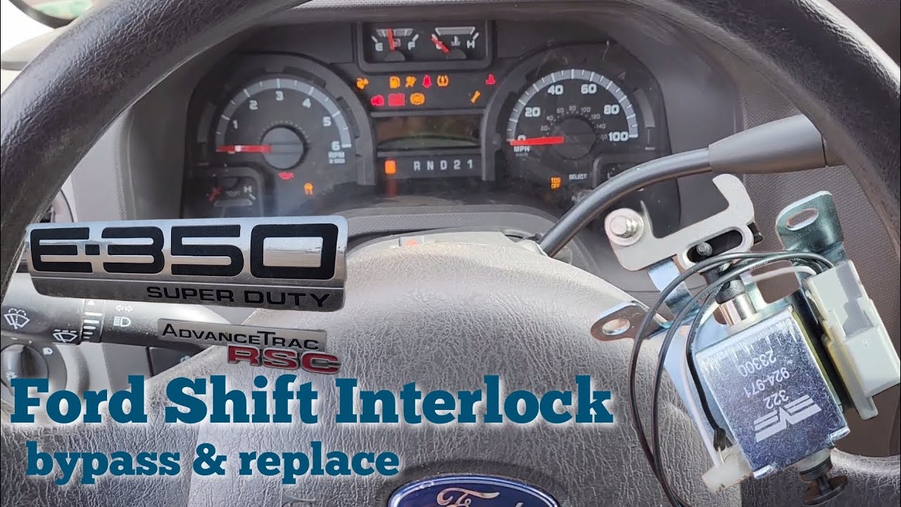 2013 Ford E-350 Shift Interlock Solenoid replacement