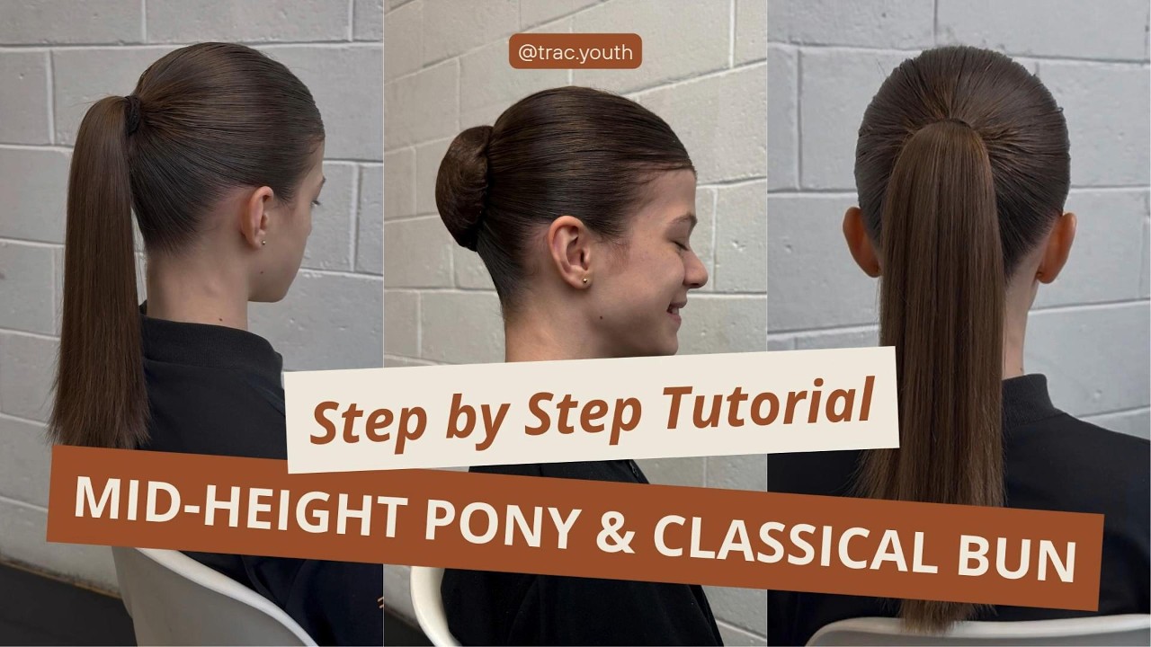 ✨NEW✨Mid-Height Ponytail & Classical Bun Tutorial