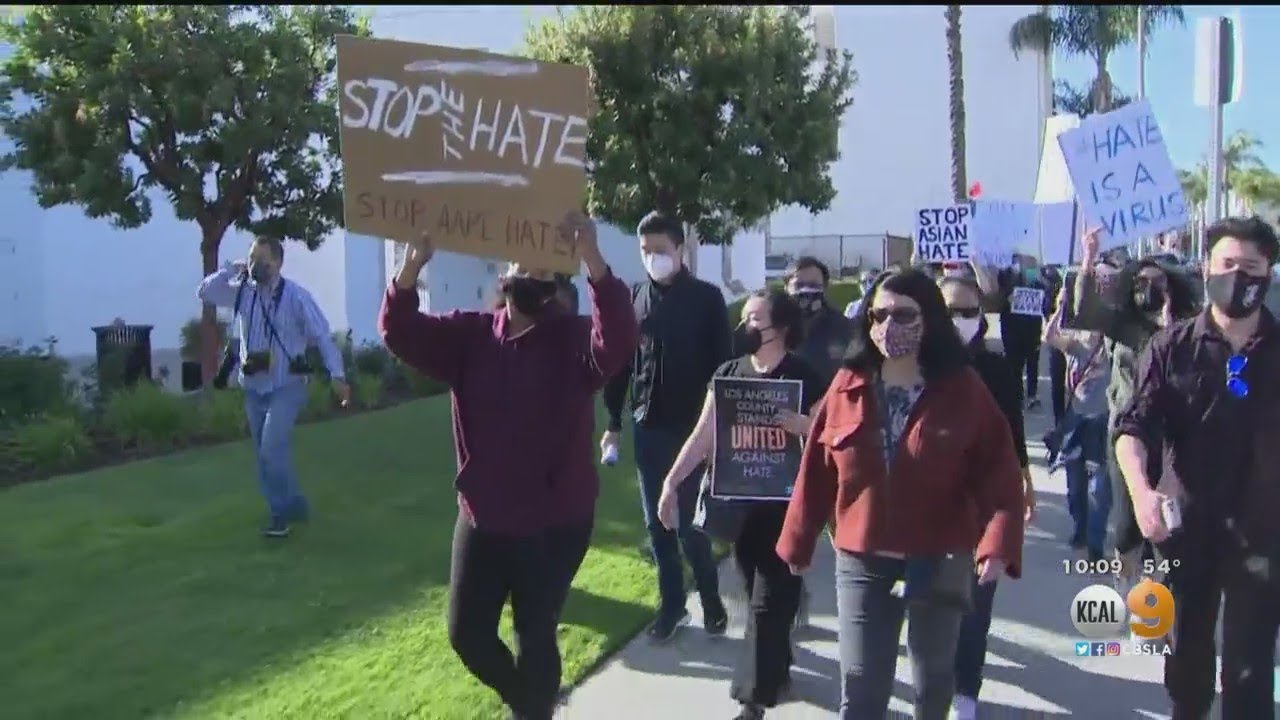 Demonstrators Rally In San Gabriel Valley To Push For End To Anti-Asian Hate Crimes