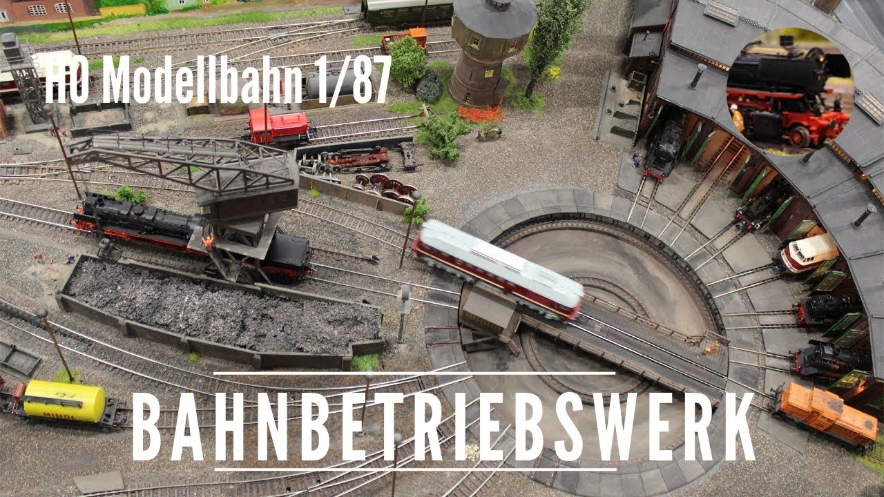 Макет железной дороги H0 Bahnbetriebswerk Deutsche Reichsbahn (DR)