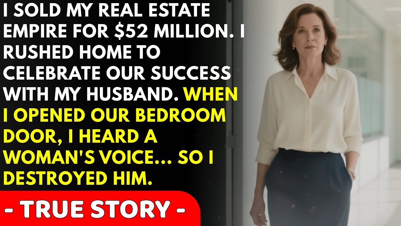 I sold my properties for $52 million. I rushed home to celebrate with my husband. When I arrived,...