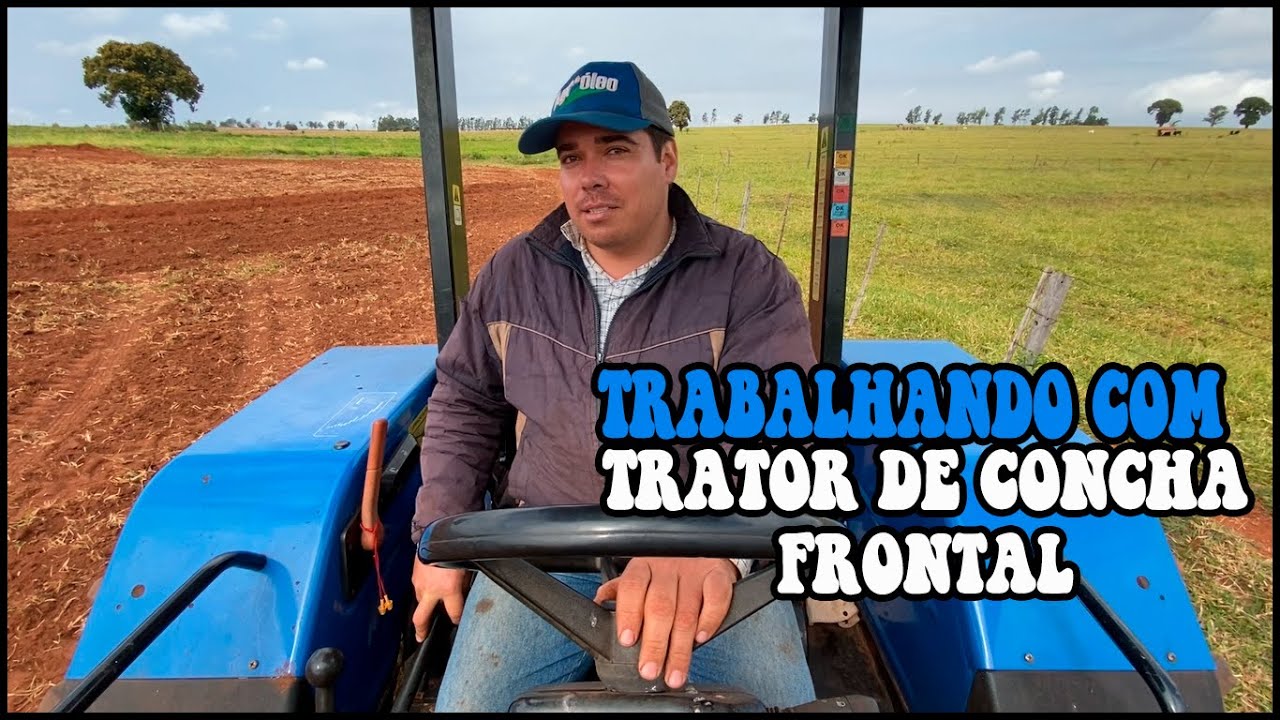 COMO OPERAR O TRATOR COM CONCHA FRONTAL #newholland #preparodesolo #curvadenivel