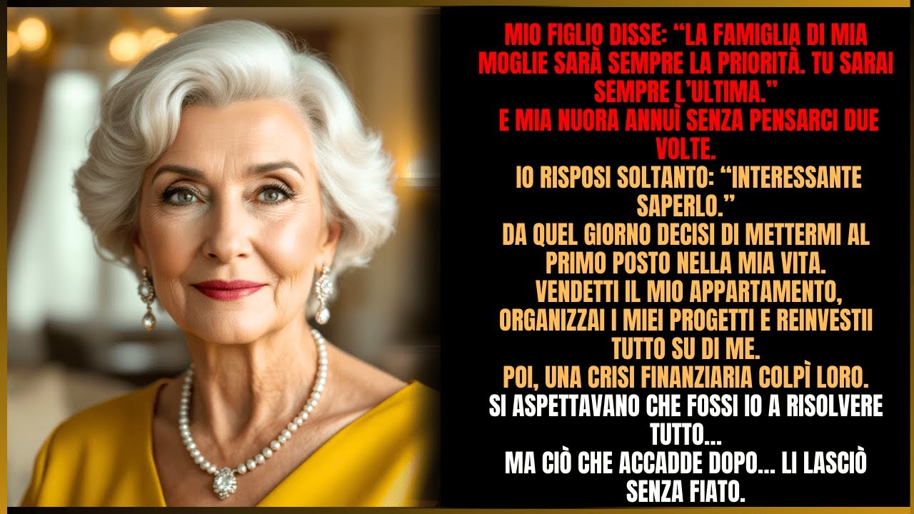 Mio figlio disse: “La famiglia di mia moglie viene prima; tu resterai sempre in fondo.”