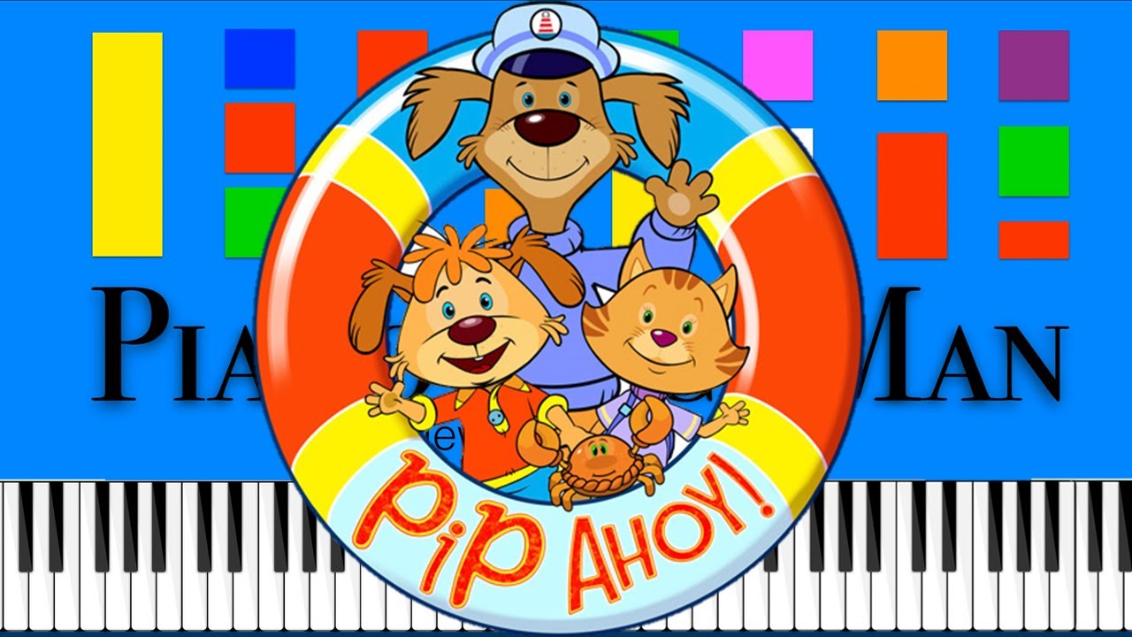 Pip Ahoy Theme Song Slow EASY Medium 4K Piano Tutorial