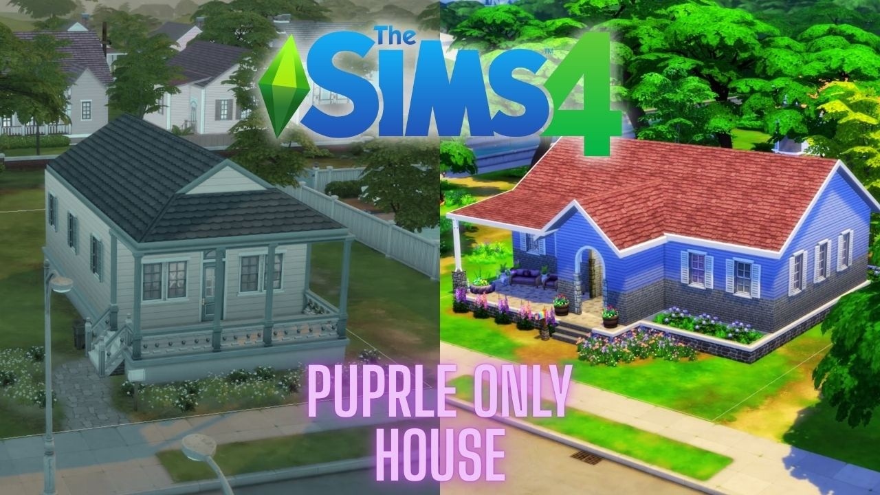 one color challenge - purple house The Sims 4