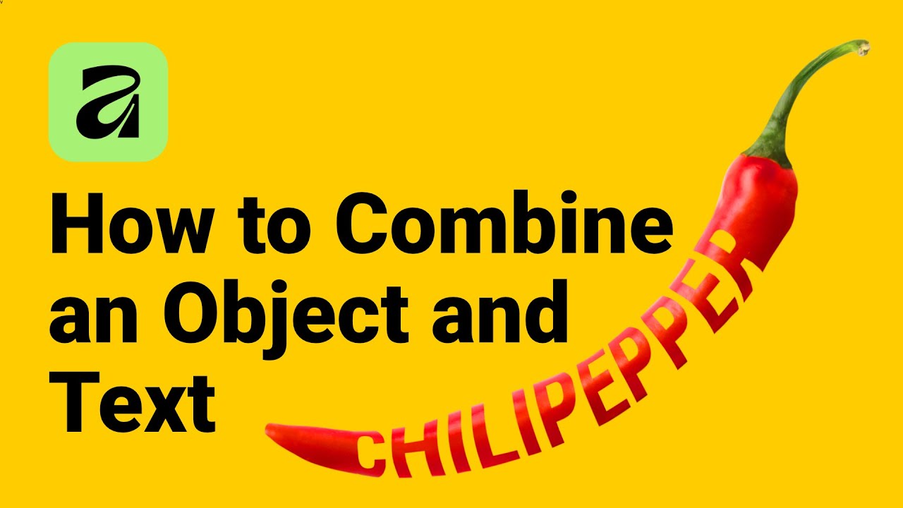 How to Combine an Object and Text in Affinity (Chili Pepper Text Effect)