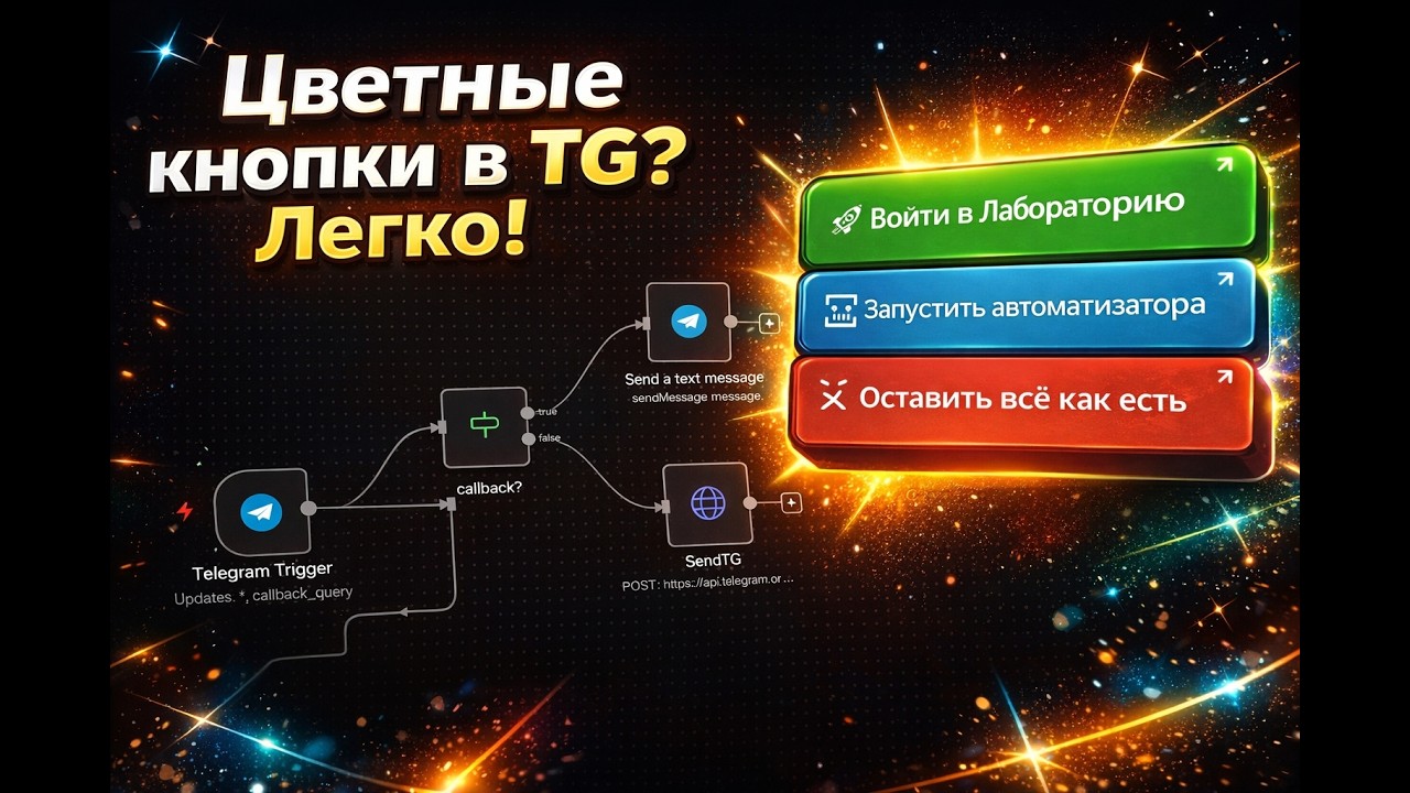 Как покрасить кнопки в Телеграм с n8n? Смотри!