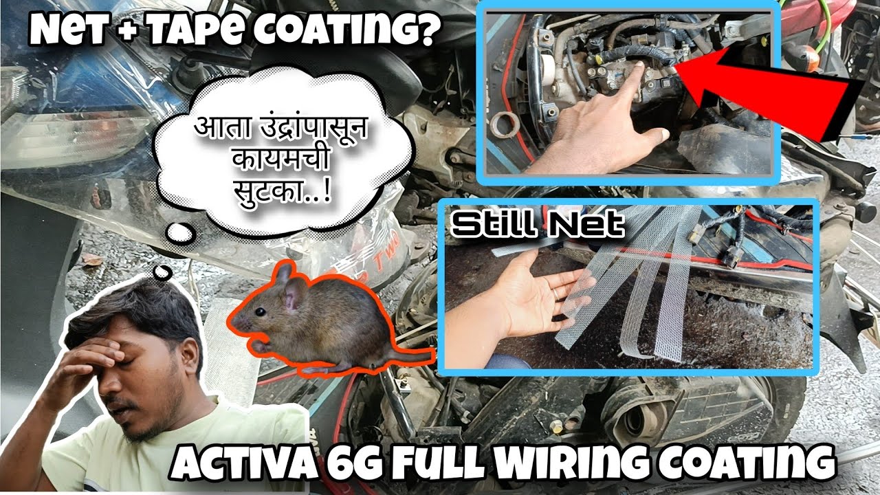 How To Protect Your Scooter/Bike Wiring From Rat | Activa 6G Full Wiring Coating