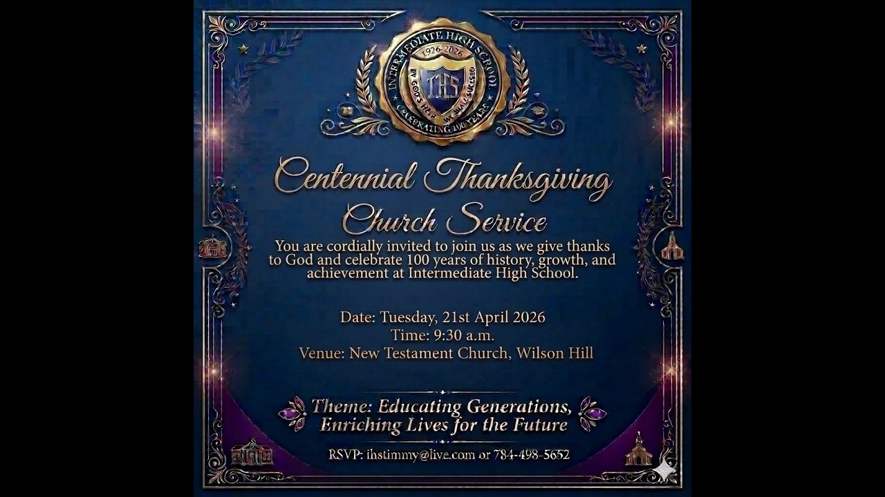 Centennial Thanksgiving Church Service Celebrating 100 years History from Intermediate High School