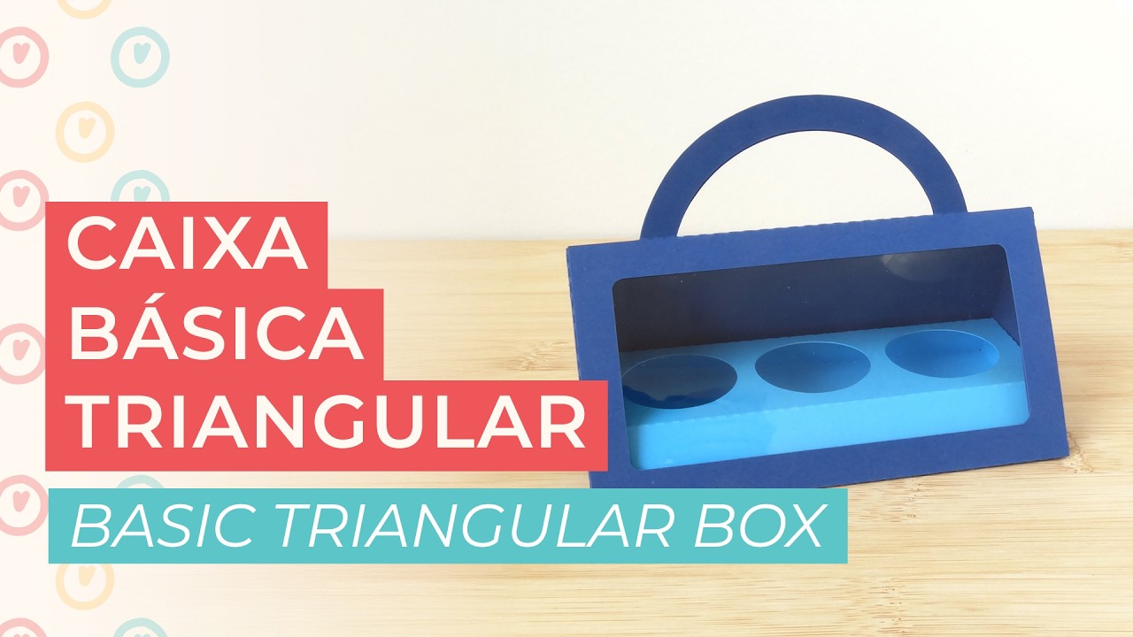 Caixa triangular com frente em acetato e alça | Basic triangular box with acetate and handle.