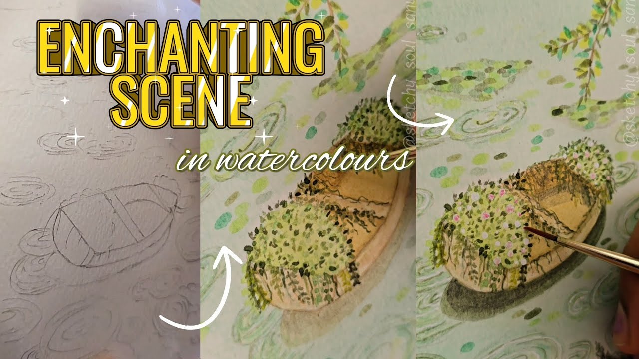 Easy Watercolor Landscape | Step-by-Step Enchanting Scene (Paint With Me) #forbeginners #watercolor 