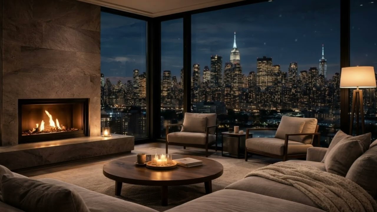 Luxury Fireplace 🔥 3 Hours Cozy Fire Sounds for Relaxation & Sleep