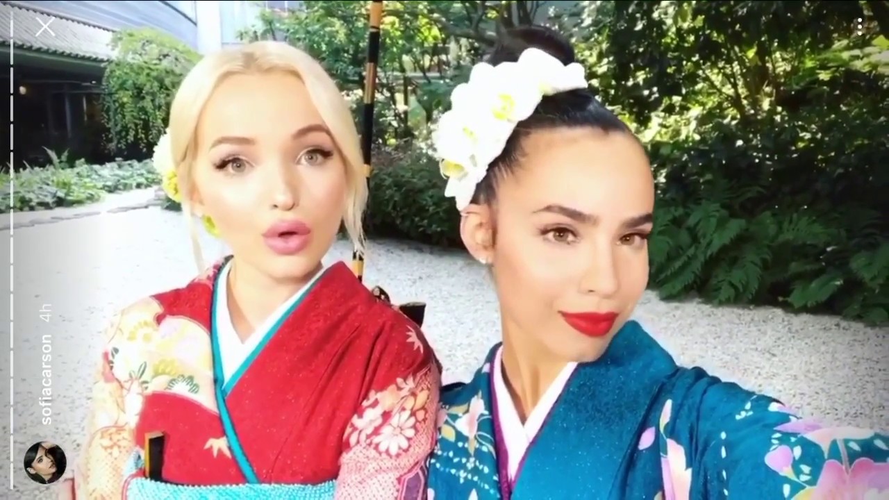 ファンに神対応 Sofia Carson 来日中のインスタグラムストーリー👘