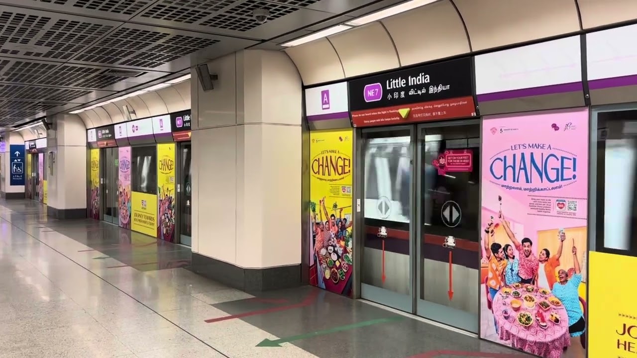 SBS Transit NEL Refurbished C751A [7003/7004] departing Little India (➡️ HarbourFront)